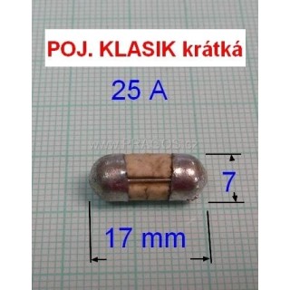 Pojistka krátká 25A keramická
